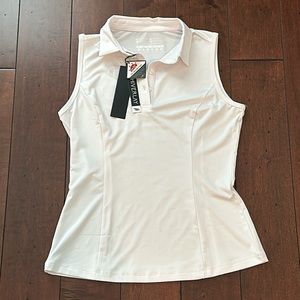 US Size XS Women’s UPF 50 Hiverlay Golf Shirt- white